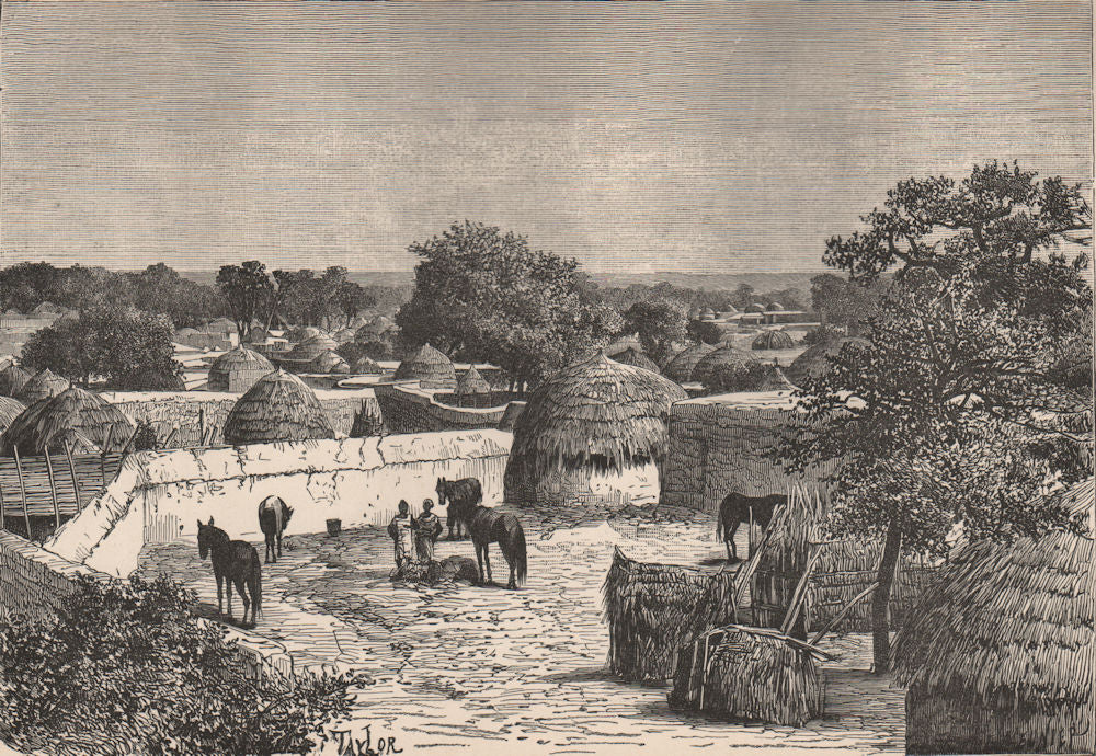 Wurno - View taken in the Interior. Sokoto, Nigeria. The Niger Basin 1885